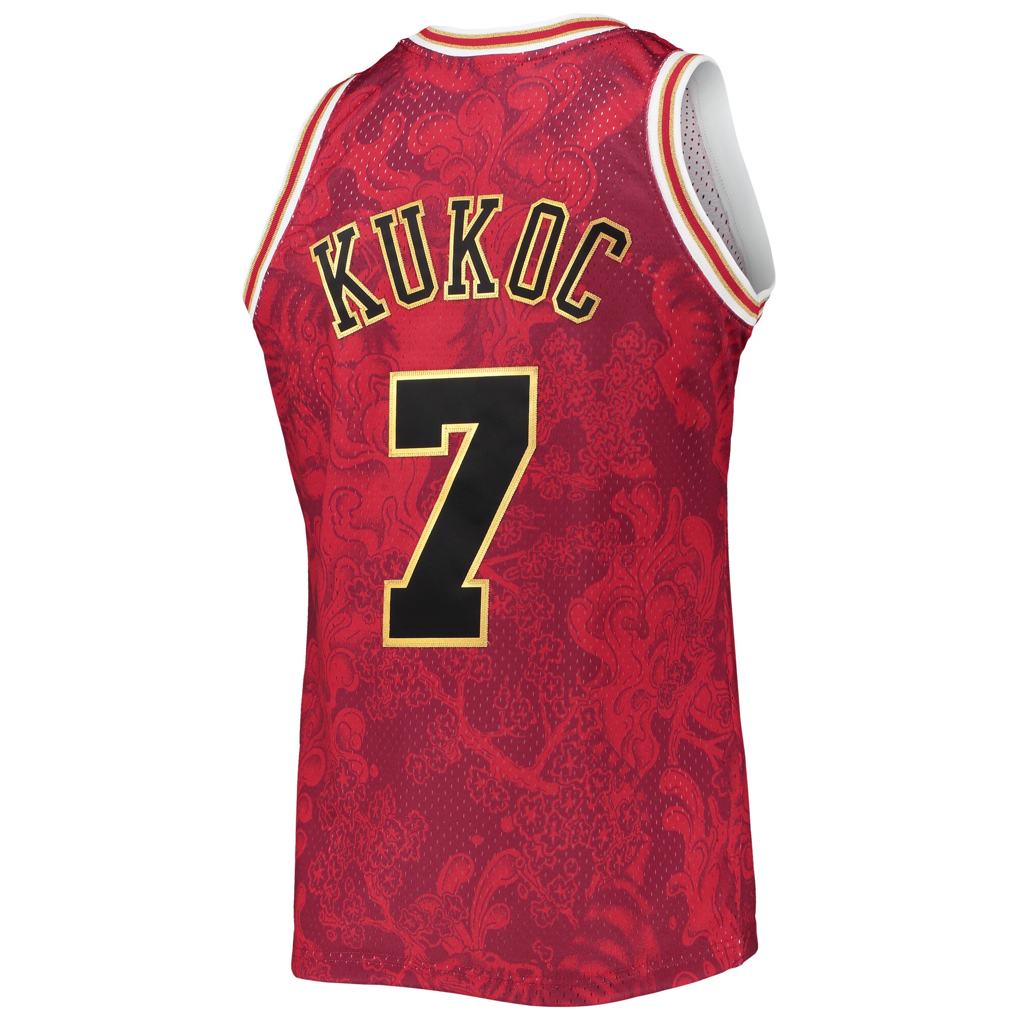 Men's Chicago Bulls Toni Kukoc Red Hardwood Classics 1997/98 Lunar New Year Swingman Jersey