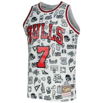 Men's Chicago Bulls Toni Kukoc White 1997/98 Hardwood Classics Doodle Swingman Jersey 02