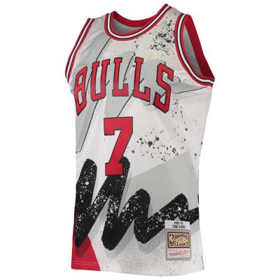 Men's Chicago Bulls Toni Kukoc White Hardwood Classics 1995/96 Hyper Hoops Swingman Jersey 02