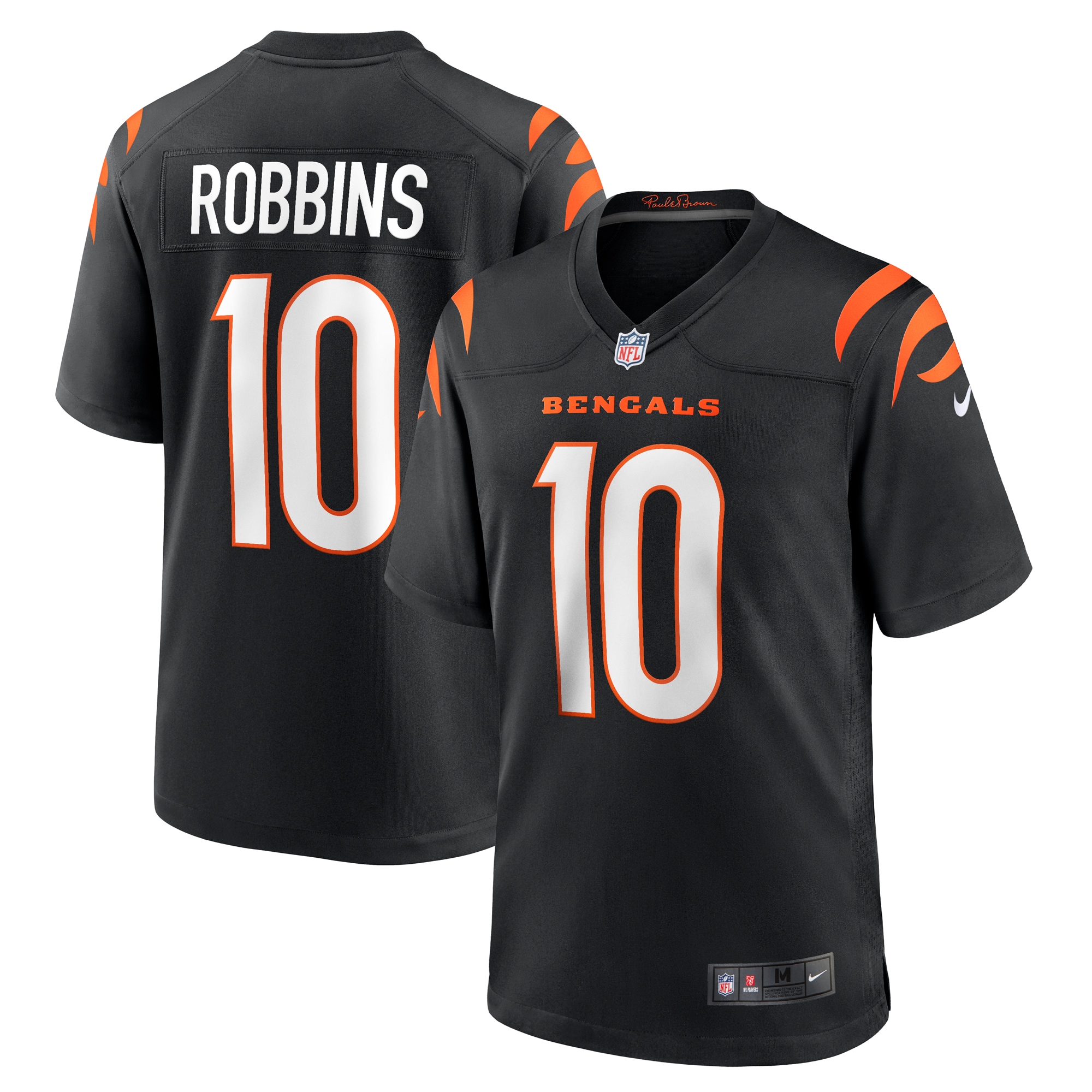 Men's Cincinnati Bengals Brad Robbins Black Team Game Jersey