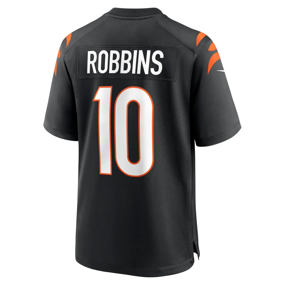 Men's Cincinnati Bengals Brad Robbins Black Team Game Jersey