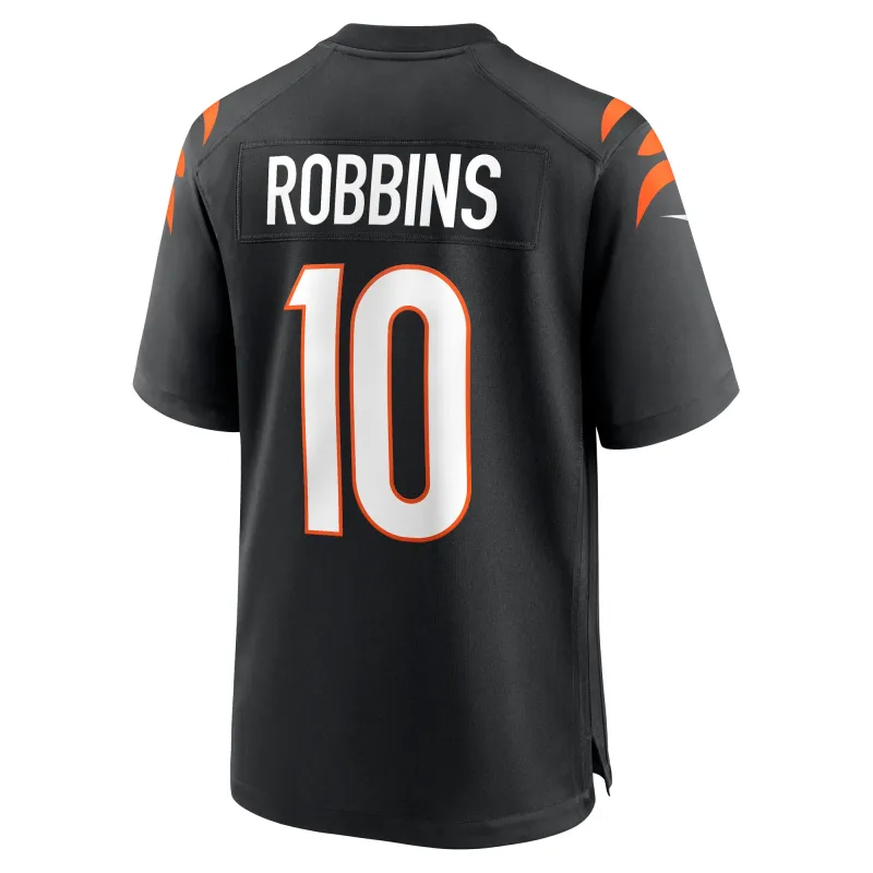 Men's Cincinnati Bengals Brad Robbins Black Team Game Jersey