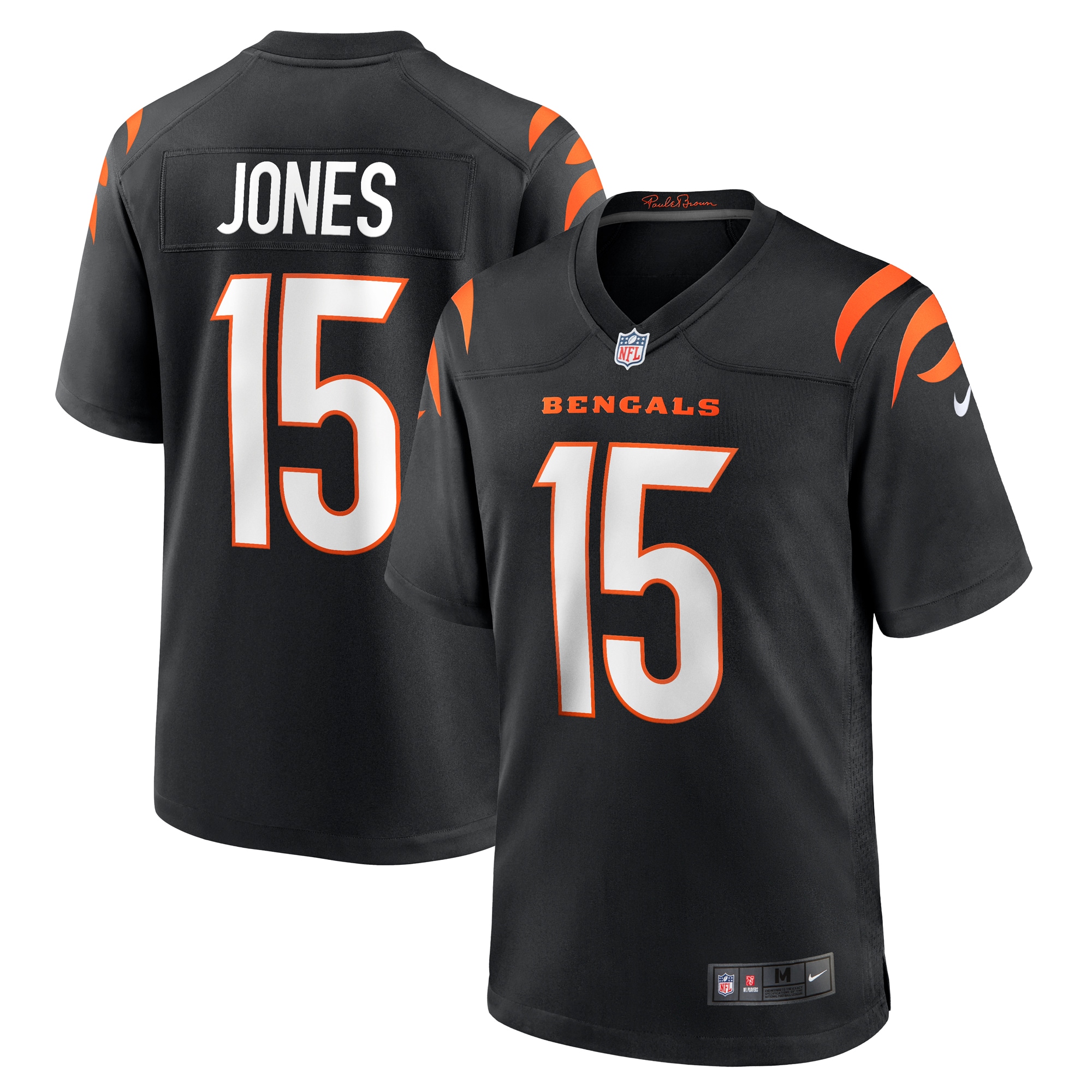 Men's Cincinnati Bengals Charlie Jones Black Team Game Jersey