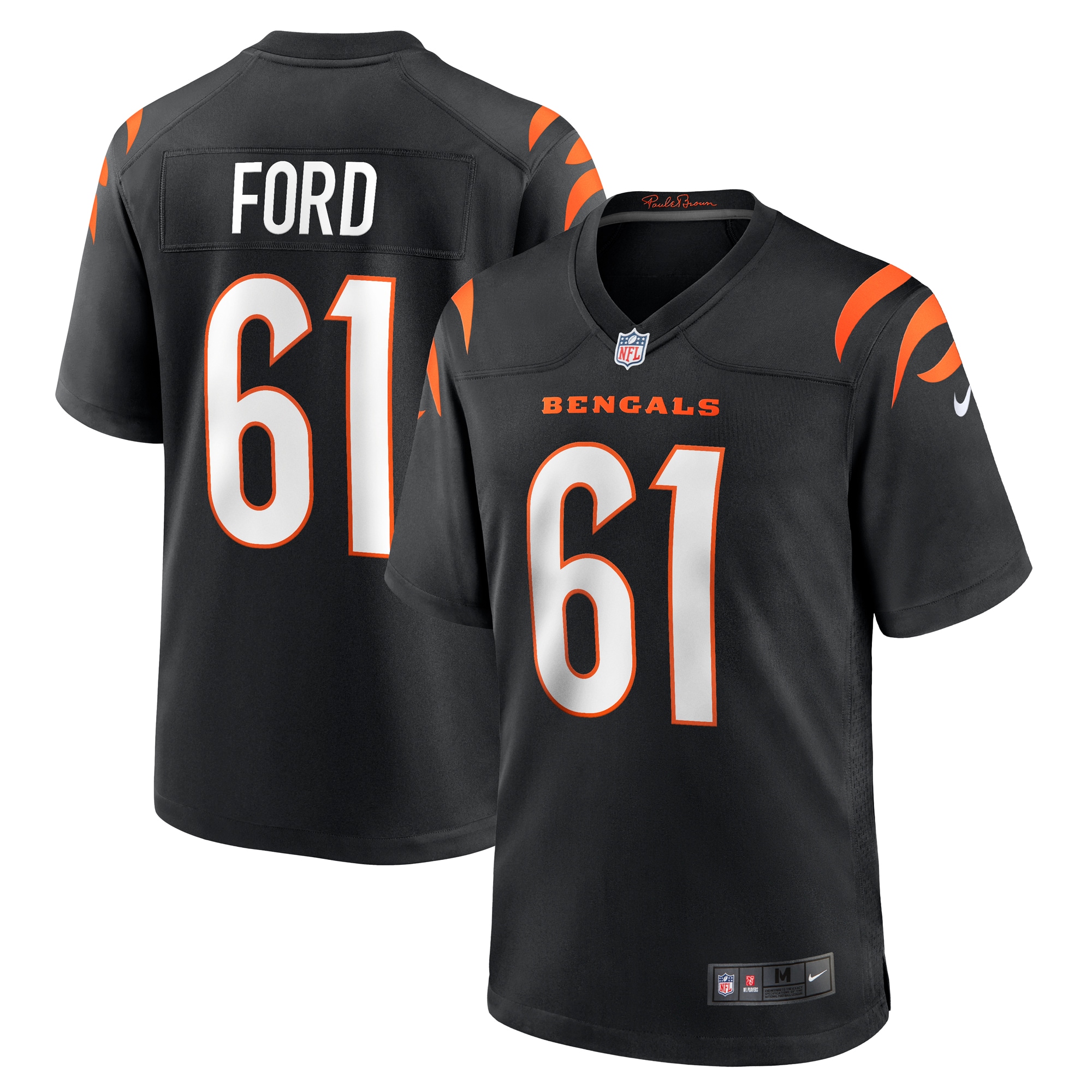 Men's Cincinnati Bengals Cody Ford Black Game Jersey