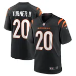Men's Cincinnati Bengals DJ Turner Black Team Game Jersey