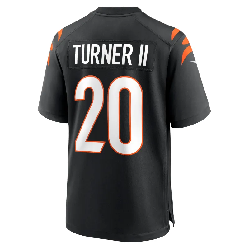 Men's Cincinnati Bengals DJ Turner Black Team Game Jersey