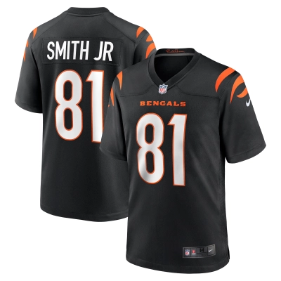 Men's Cincinnati Bengals Irv Smith Jr. Black Game Jersey 01