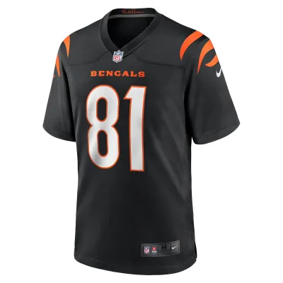 Men's Cincinnati Bengals Irv Smith Jr. Black Game Jersey 02