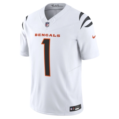 Men's Cincinnati Bengals Ja'Marr Chase White Vapor F.U.S.E. Limited Jersey 02