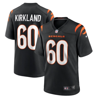 Men's Cincinnati Bengals Jaxson Kirkland Black Team Game Jersey 01