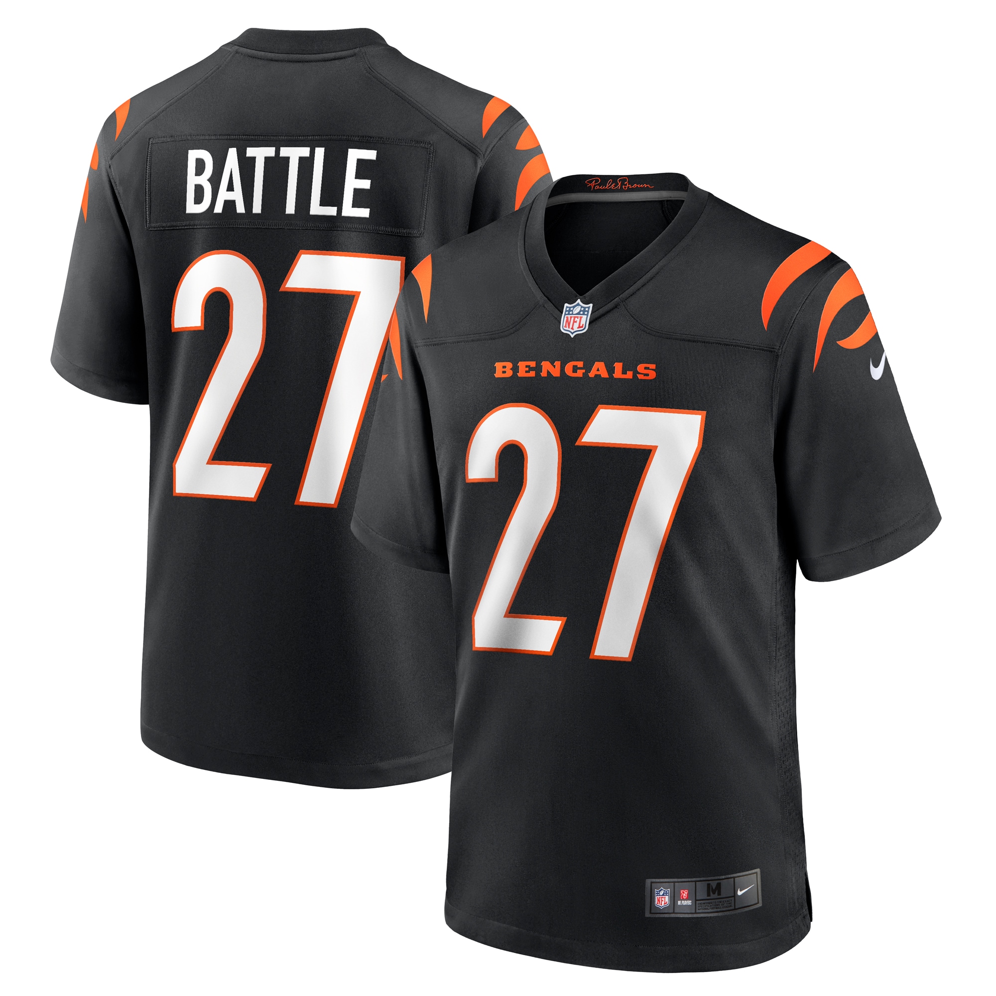 Men's Cincinnati Bengals Jordan Battle Black Team Game Jersey
