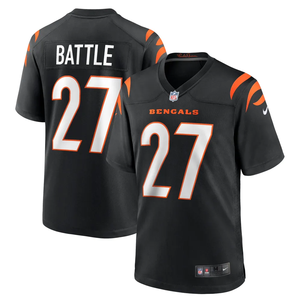 Men's Cincinnati Bengals Jordan Battle Black Team Game Jersey