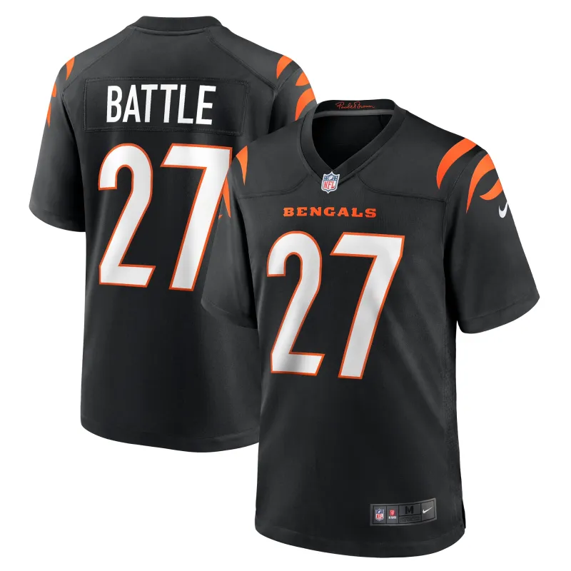 Men's Cincinnati Bengals Jordan Battle Black Team Game Jersey