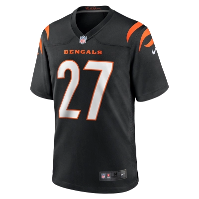 Men's Cincinnati Bengals Jordan Battle Black Team Game Jersey 02