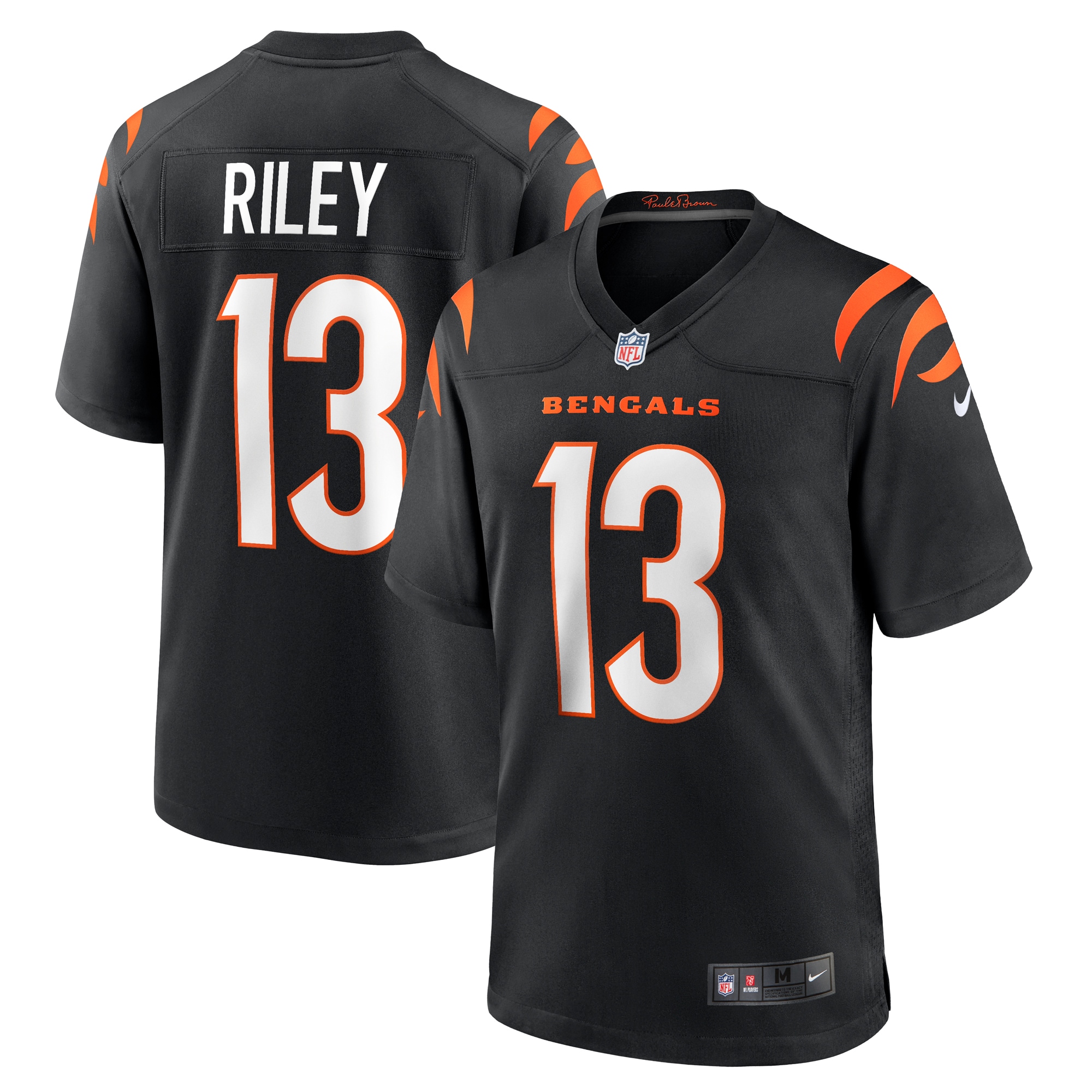 Men's Cincinnati Bengals Ken Riley Black Retired Player Game Jersey