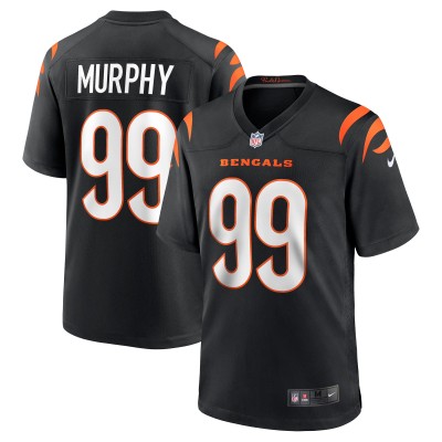 Men's Cincinnati Bengals Myles Murphy Black 2023 NFL Draft First Round Pick Game Jersey 01