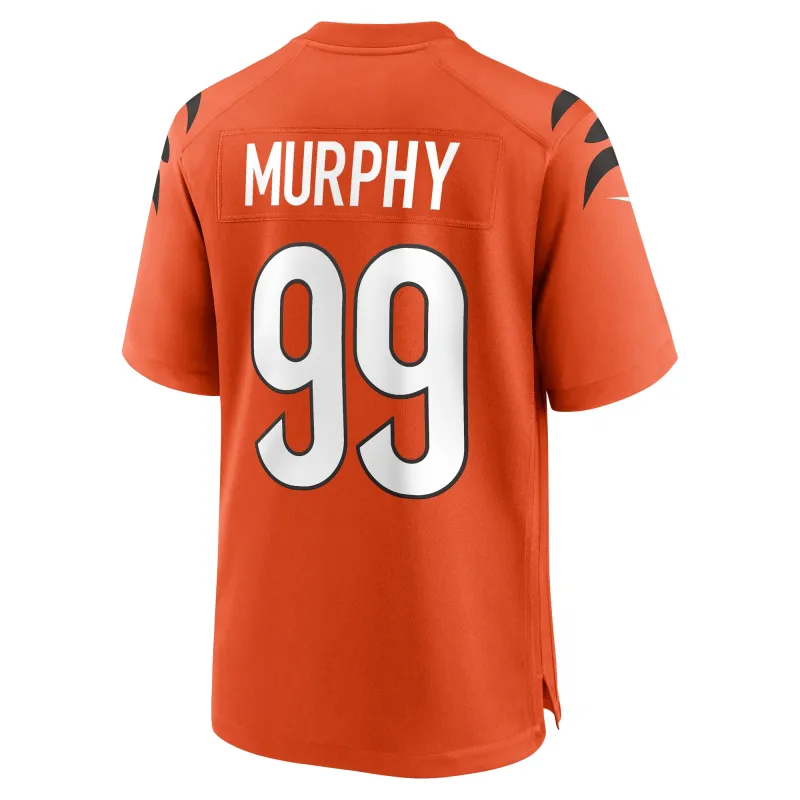 Men's Cincinnati Bengals Myles Murphy Orange Team Game Jersey