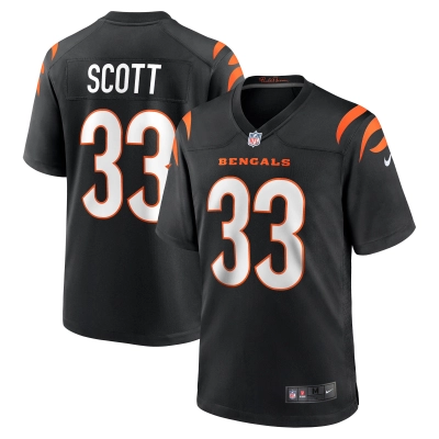 Men's Cincinnati Bengals Nick Scott Black Game Player Jersey 01