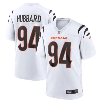 Men's Cincinnati Bengals Sam Hubbard White Game Jersey 01