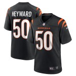 Men's Cincinnati Bengals Shaka Heyward Black Team Game Jersey