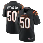 Men's Cincinnati Bengals Shaka Heyward Black Team Game Jersey