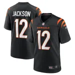 Men's Cincinnati Bengals Shedrick Jackson Black Team Game Jersey