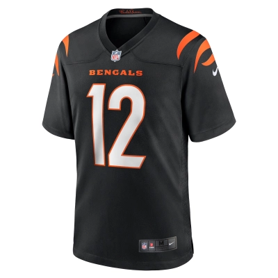 Men's Cincinnati Bengals Shedrick Jackson Black Team Game Jersey 02