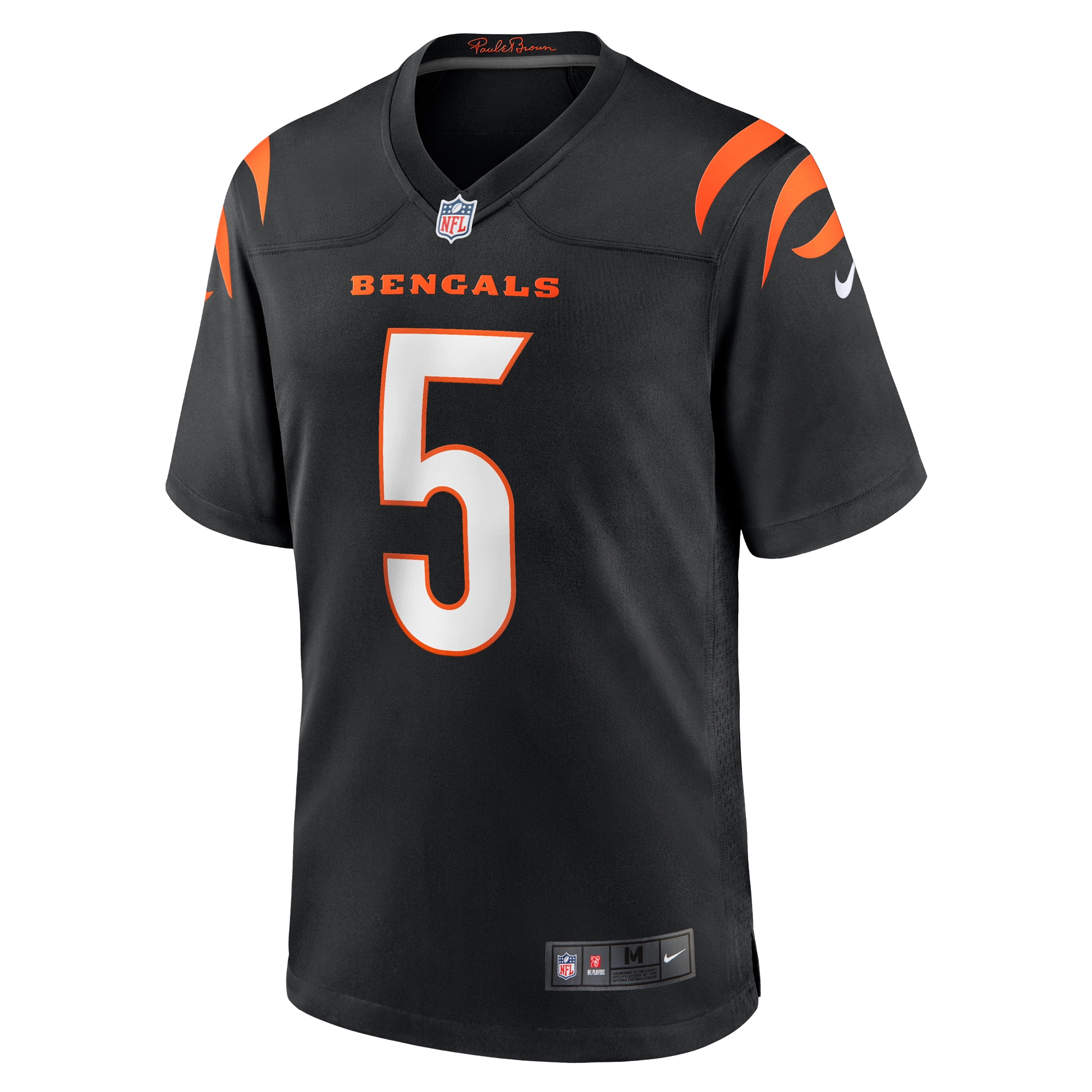 Men's Cincinnati Bengals Tee Higgins Black Game Player Jersey
