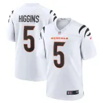 Men's Cincinnati Bengals Tee Higgins White Game Jersey