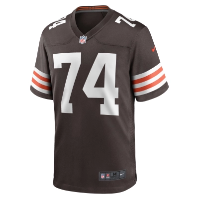 Men's Cleveland Browns Alex Leatherwood Brown Team Game Jersey 02