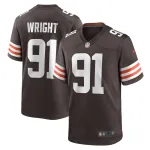 Men's Cleveland Browns Alex Wright Brown Team Game Jersey