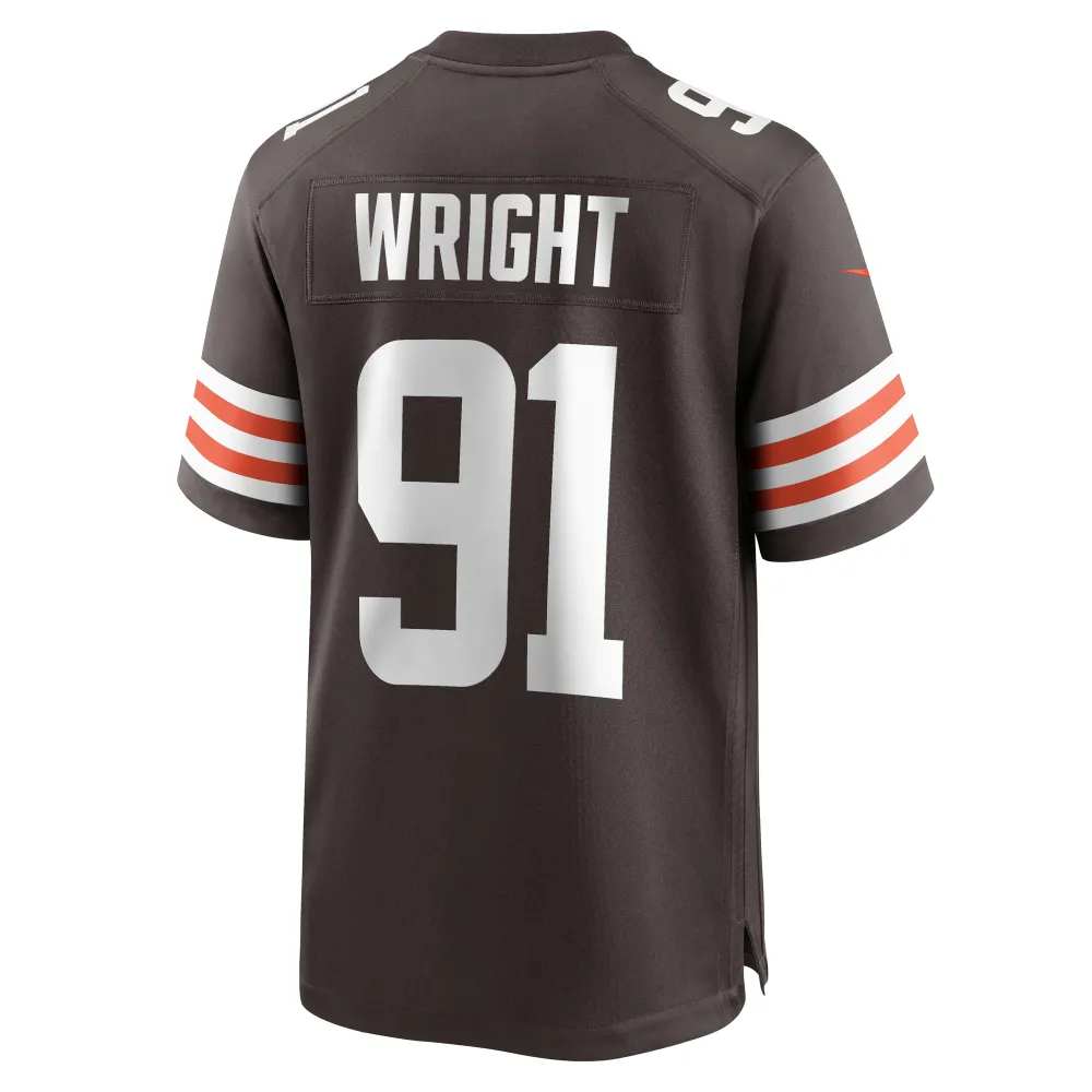 Men's Cleveland Browns Alex Wright Brown Team Game Jersey