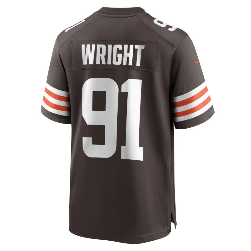 Men's Cleveland Browns Alex Wright Brown Team Game Jersey
