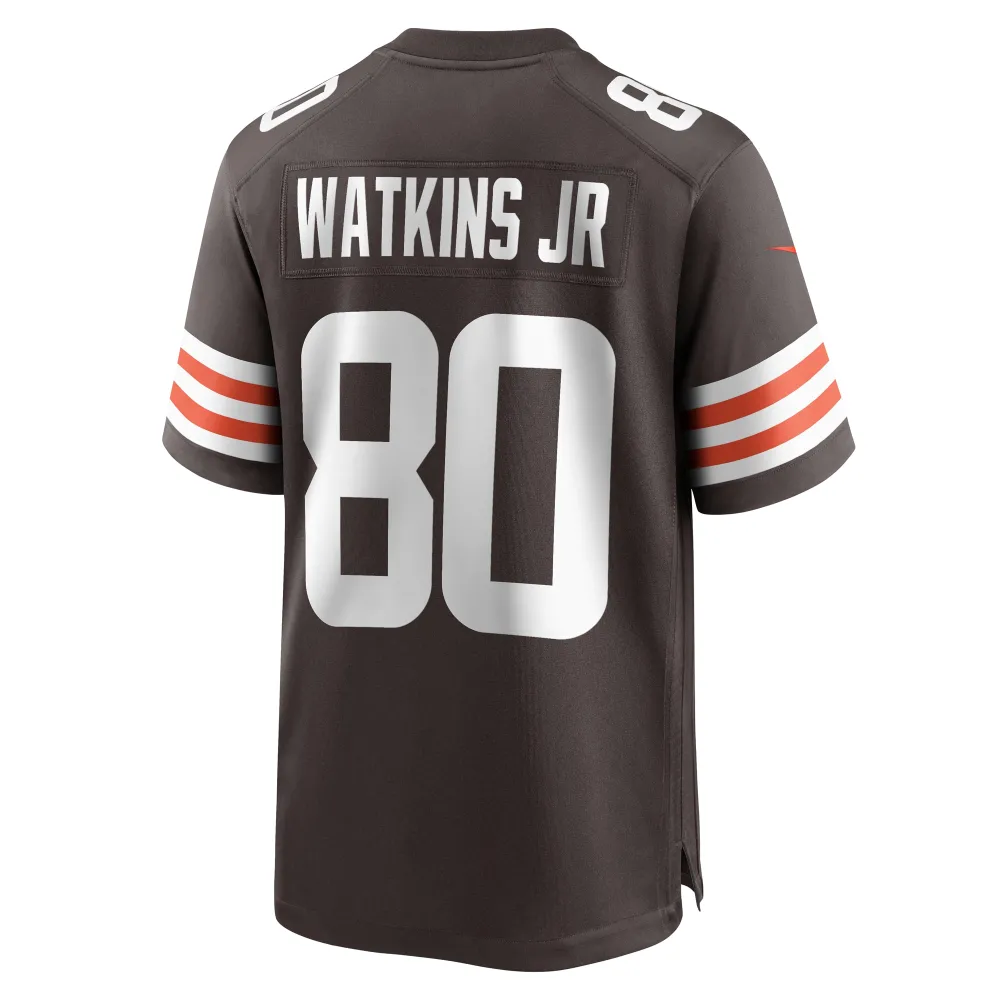 Men's Cleveland Browns Austin Watkins Jr. Brown Team Game Jersey