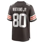 Men's Cleveland Browns Austin Watkins Jr. Brown Team Game Jersey