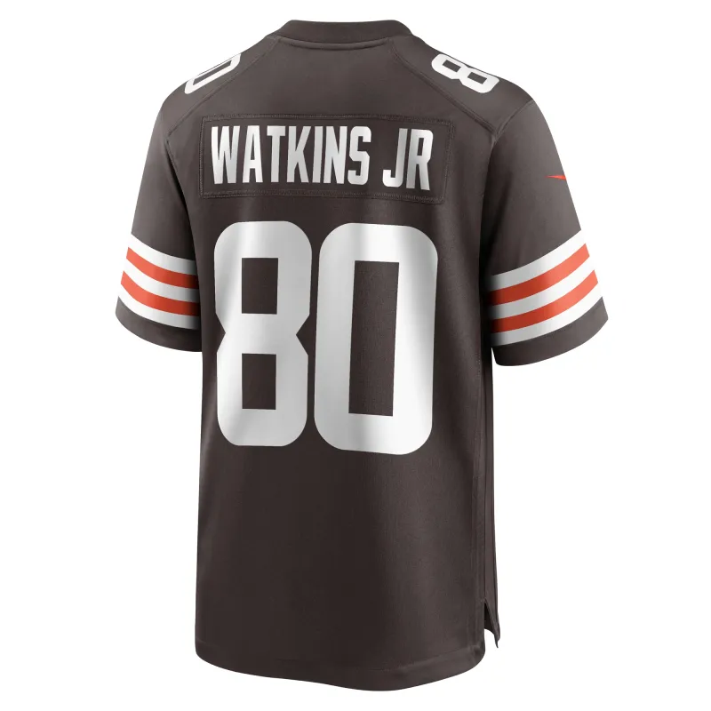 Men's Cleveland Browns Austin Watkins Jr. Brown Team Game Jersey