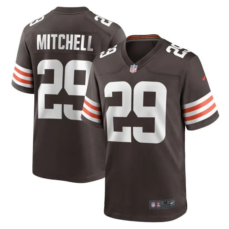 Men's Cleveland Browns Cameron Mitchell Brown Team Game Jersey