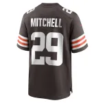 Men's Cleveland Browns Cameron Mitchell Brown Team Game Jersey