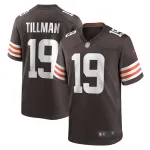 Men's Cleveland Browns Cedric Tillman Brown 2023 NFL Draft Pick Game Jersey