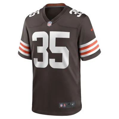 Men's Cleveland Browns Charlie Thomas Brown Team Game Jersey 02