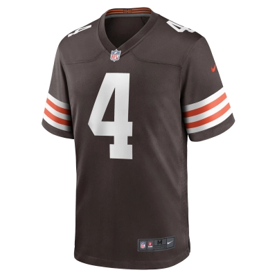 Men's Cleveland Browns Deshaun Watson Brown Game Jersey 02