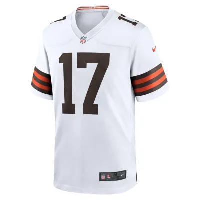 Men's Cleveland Browns Dorian Thompson-Robinson White Game Jersey 02