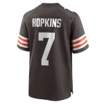 Men's Cleveland Browns Dustin Hopkins Brown Team Game Jersey