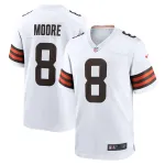 Men's Cleveland Browns Elijah Moore White Team Game Jersey