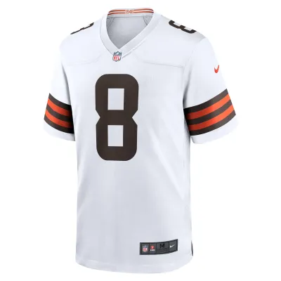 Men's Cleveland Browns Elijah Moore White Team Game Jersey 02