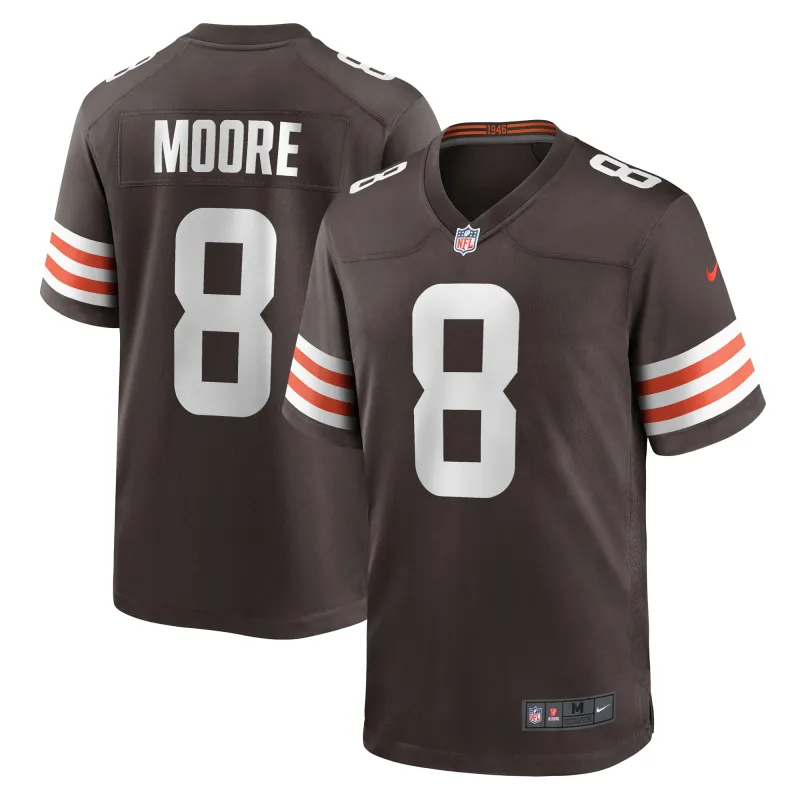 Men's Cleveland Browns Elijah Moore Brown Game Jersey