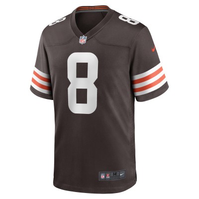 Men's Cleveland Browns Elijah Moore Brown Game Jersey 02