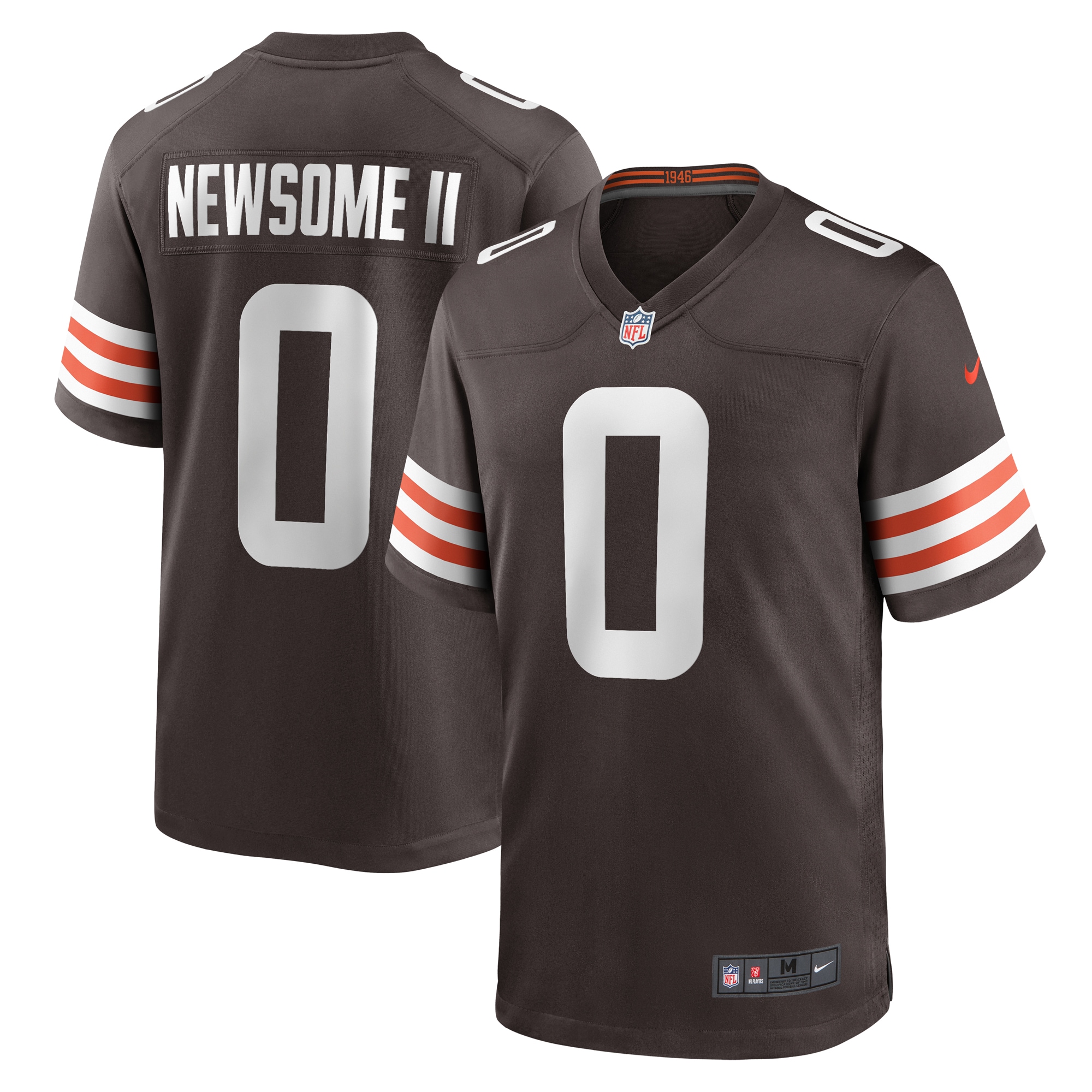 Men's Cleveland Browns Greg Newsome II Brown Team Game Jersey