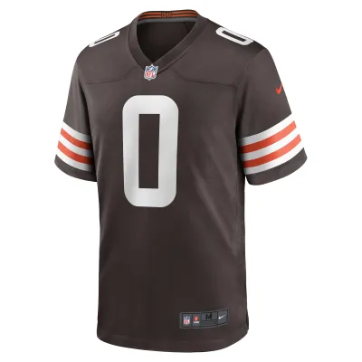 Men's Cleveland Browns Greg Newsome II Brown Team Game Jersey 02