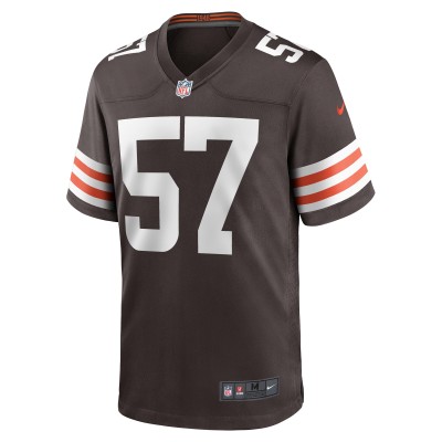 Men's Cleveland Browns Isaiah McGuire Brown Team Game Jersey 02